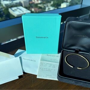 Tiffany & Co. Gold and Diamond Metro Wire Bangle